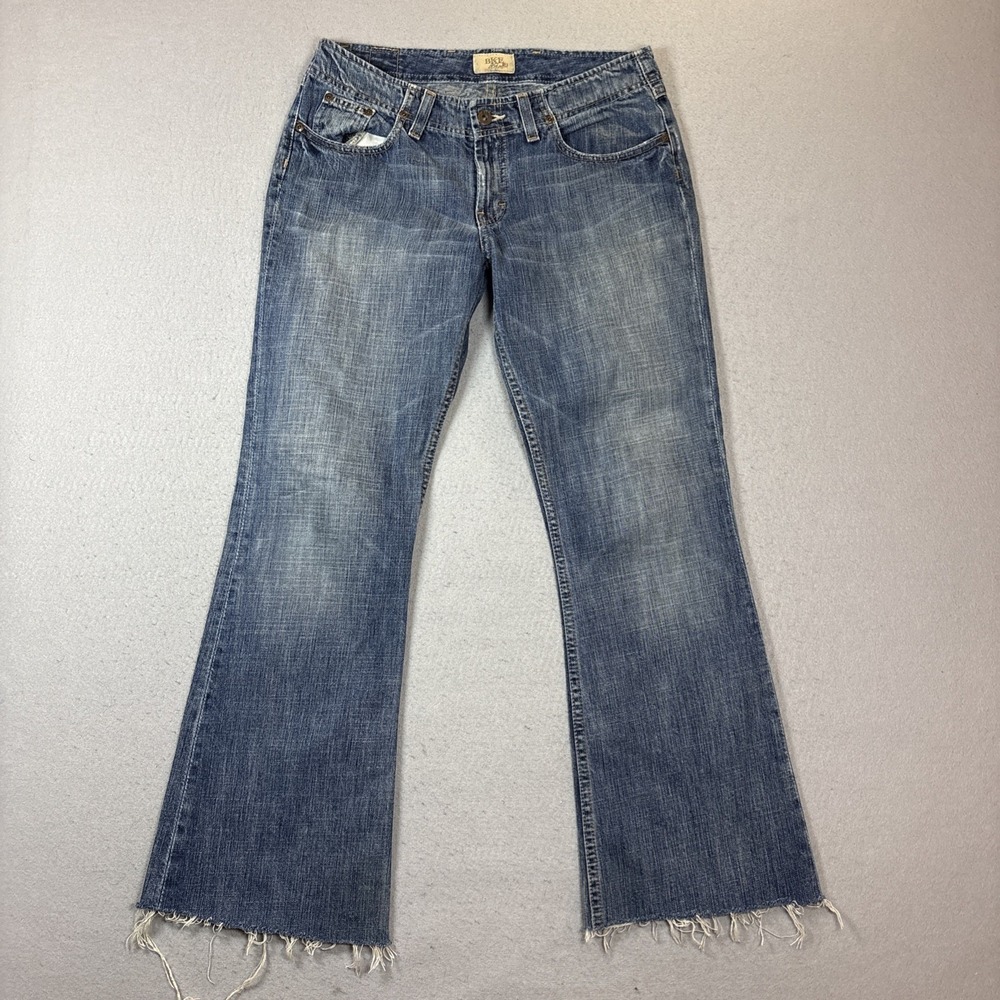 BKE Denim Harlow Women Bootcut Jeans Distressed Raw Hem Mid Rise 29X31 (32x29.5)